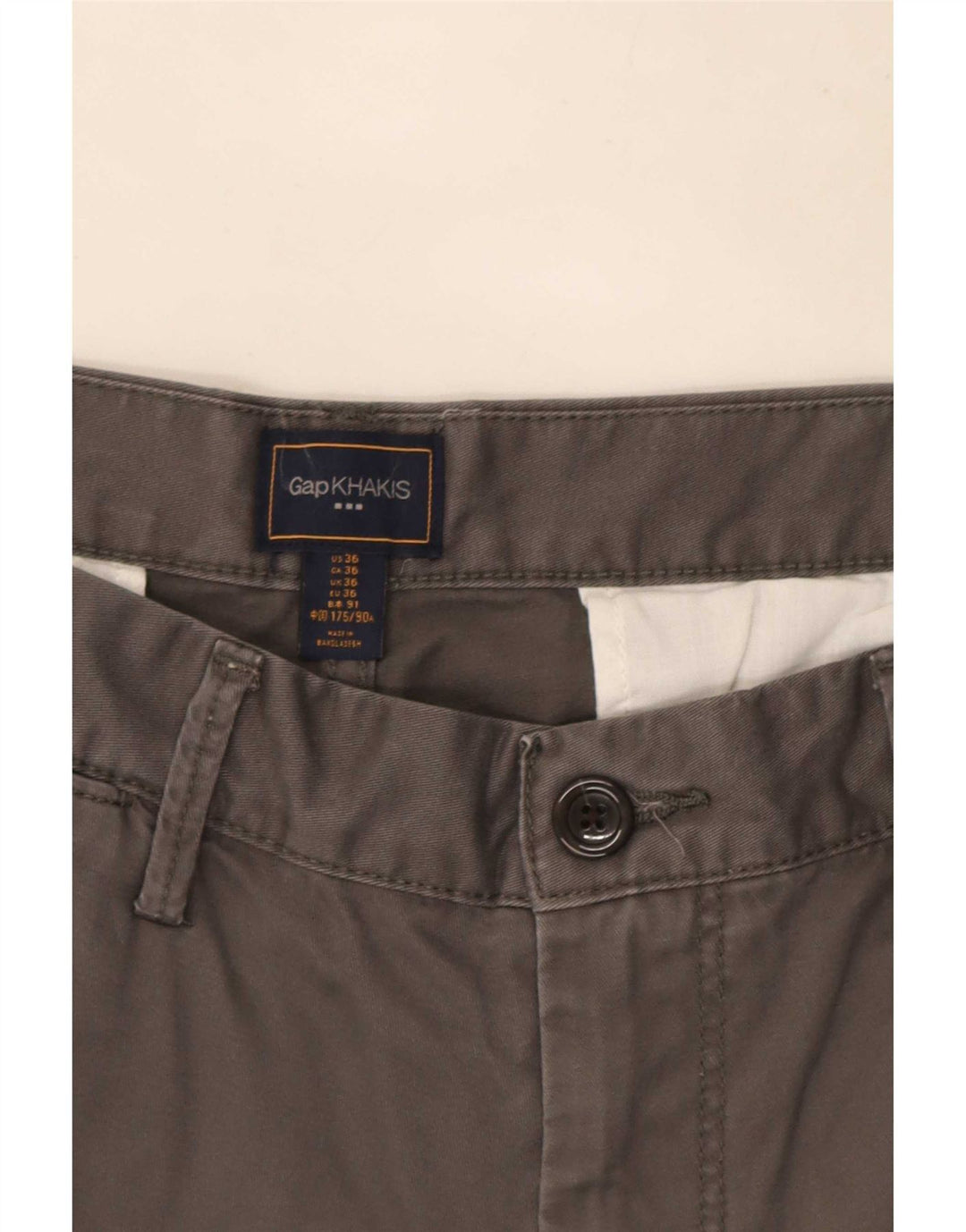 Męskie spodenki chino Gap khaki W36, duże, szare, bawełniane