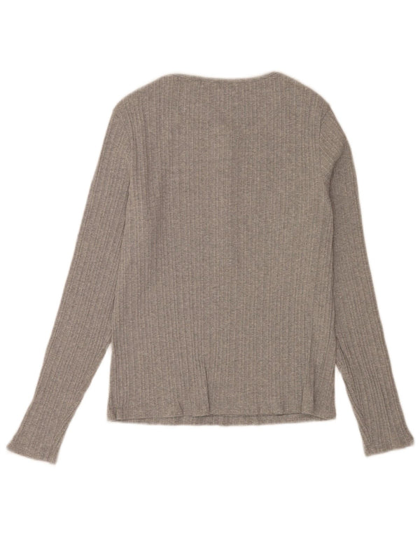Damski top regularny Levi's z długim rękawem, UK 14, duży, szary