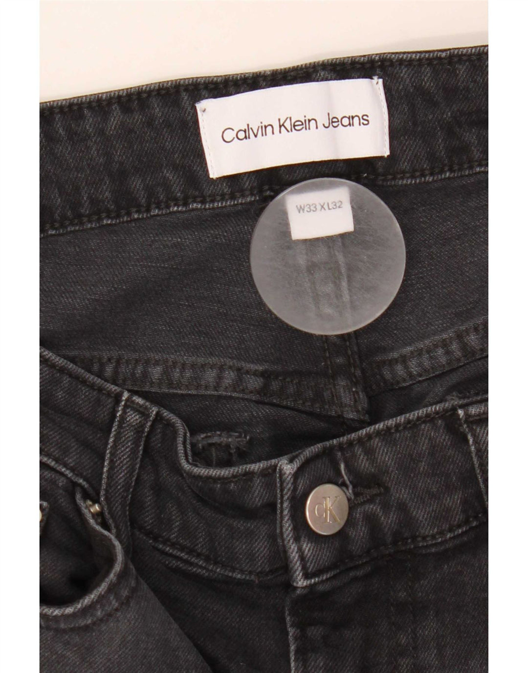 Męskie jeansy Calvin Klein W33 L32 Czarne bawełniane