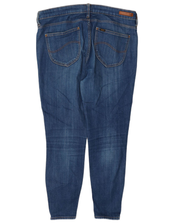 Damskie jeansy Lee Scarlett Skinny Cropped W32 L25 Niebieskie bawełniane