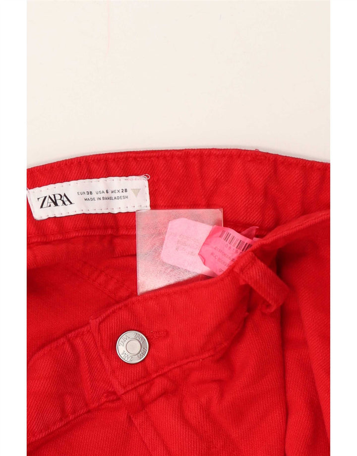Damskie spodenki codzienne Zara EU 38 Small W28 Czerwona bawełna