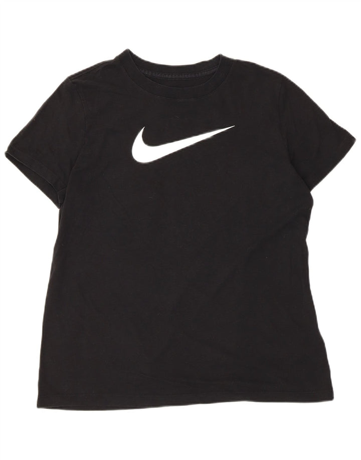 Damska koszulka z grafiką Nike Dri Fit Top UK 14, średnia czarna bawełna