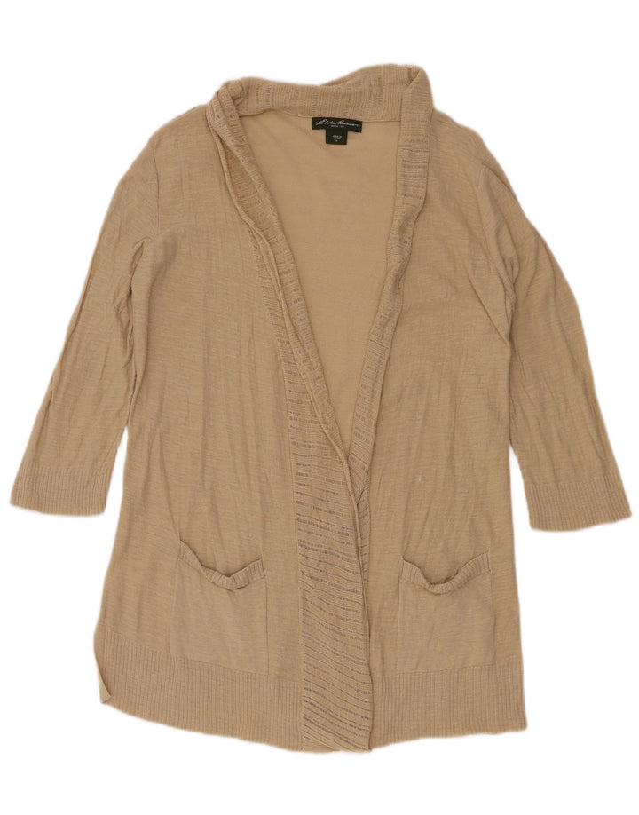 Damski sweter rozpinany EDDIE BAUER z długimi rękawami, UK 12, średni beż