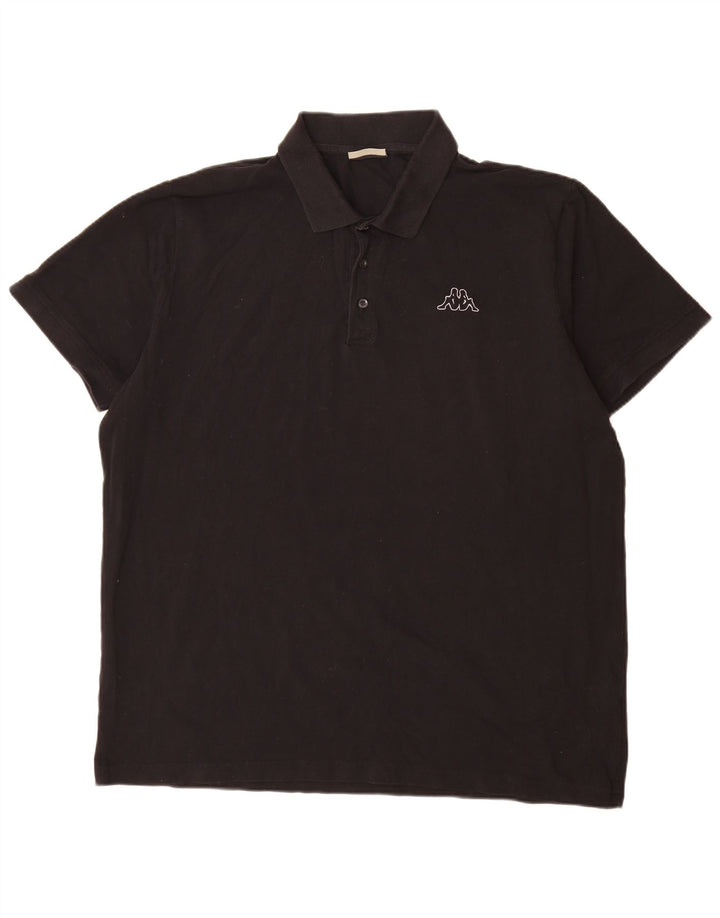 Męska koszulka polo Kappa 2XL Czarna bawełniana