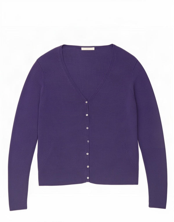 Marks & Spencer Damski sweter kardigan UK 20 2XL Fioletowy jedwab