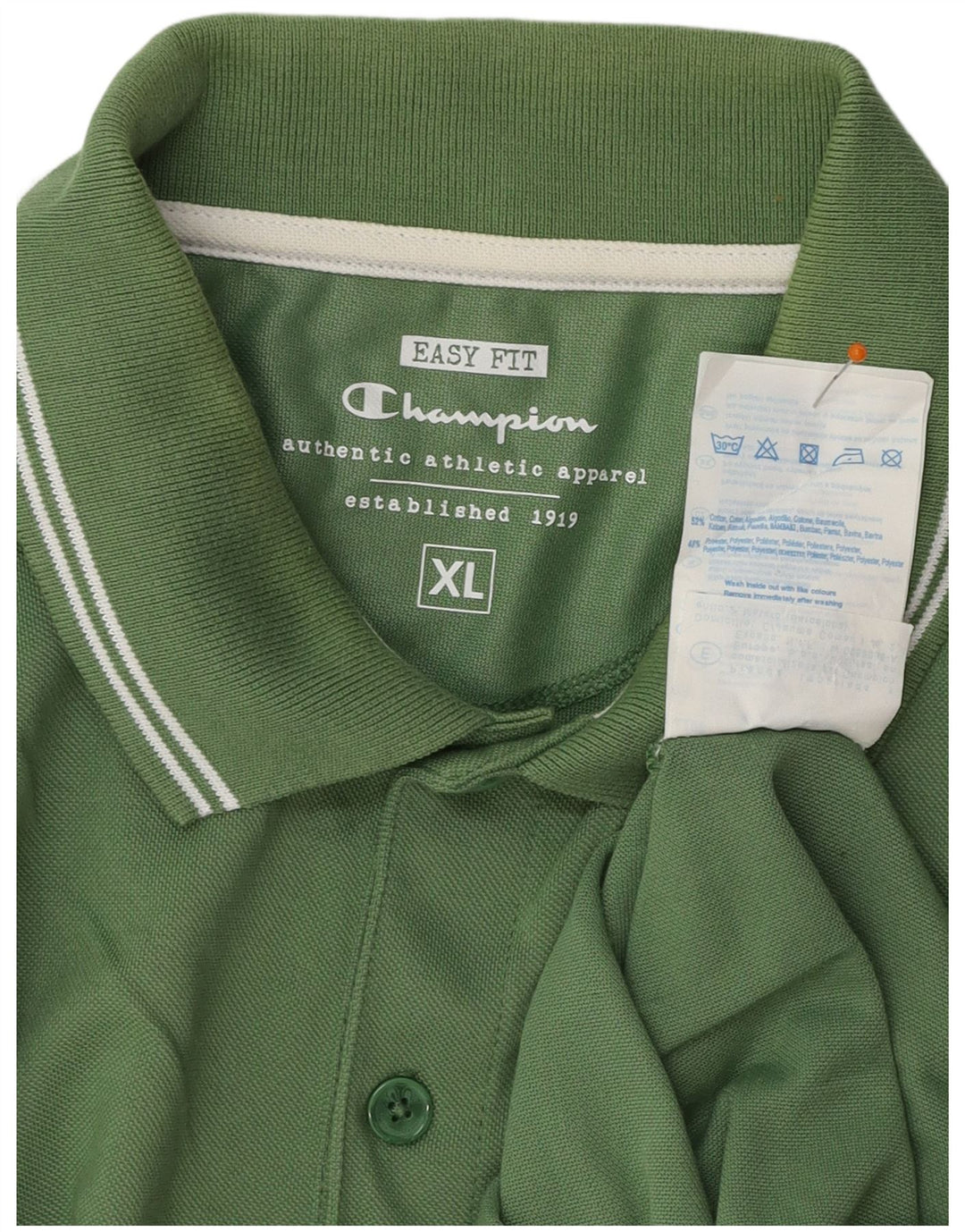 Męska koszulka polo CHAMPION Easy Fit XL, zielona bawełna