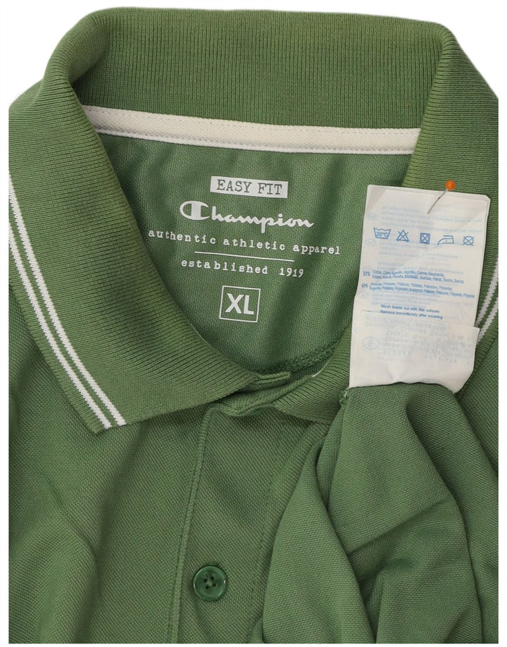 Męska koszulka polo CHAMPION Easy Fit XL, zielona bawełna