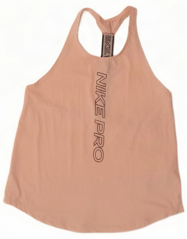 Damska koszulka Nike Dri Fit Graphic Top UK 12 w kolorze średniego różu