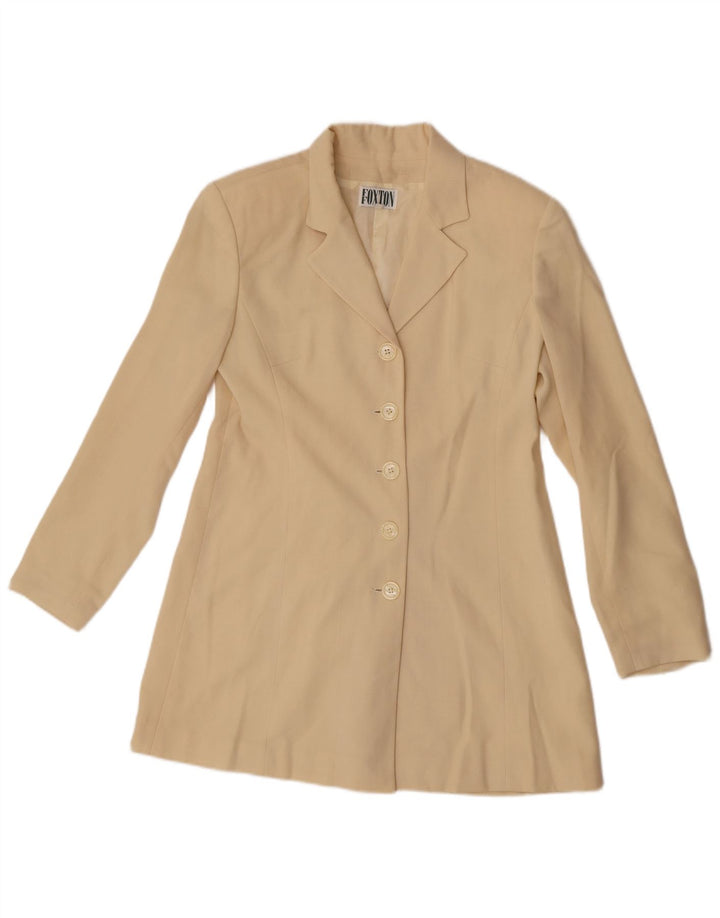 Płaszcz damski w stylu vintage IT 40 Small Beżowy Acetat