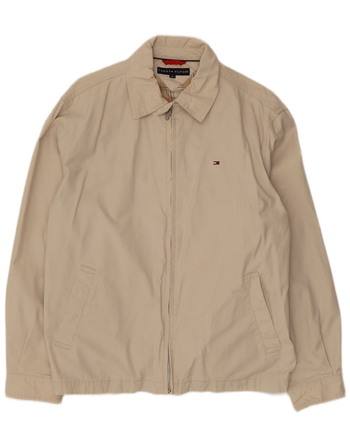 Męska kurtka bomberka Tommy Hilfiger UK 38, średnia beżowa bawełna