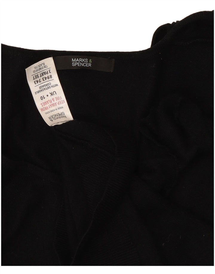 Marks & Spencer Damski sweter z dekoltem w łódkę, UK 10, mały, czarny