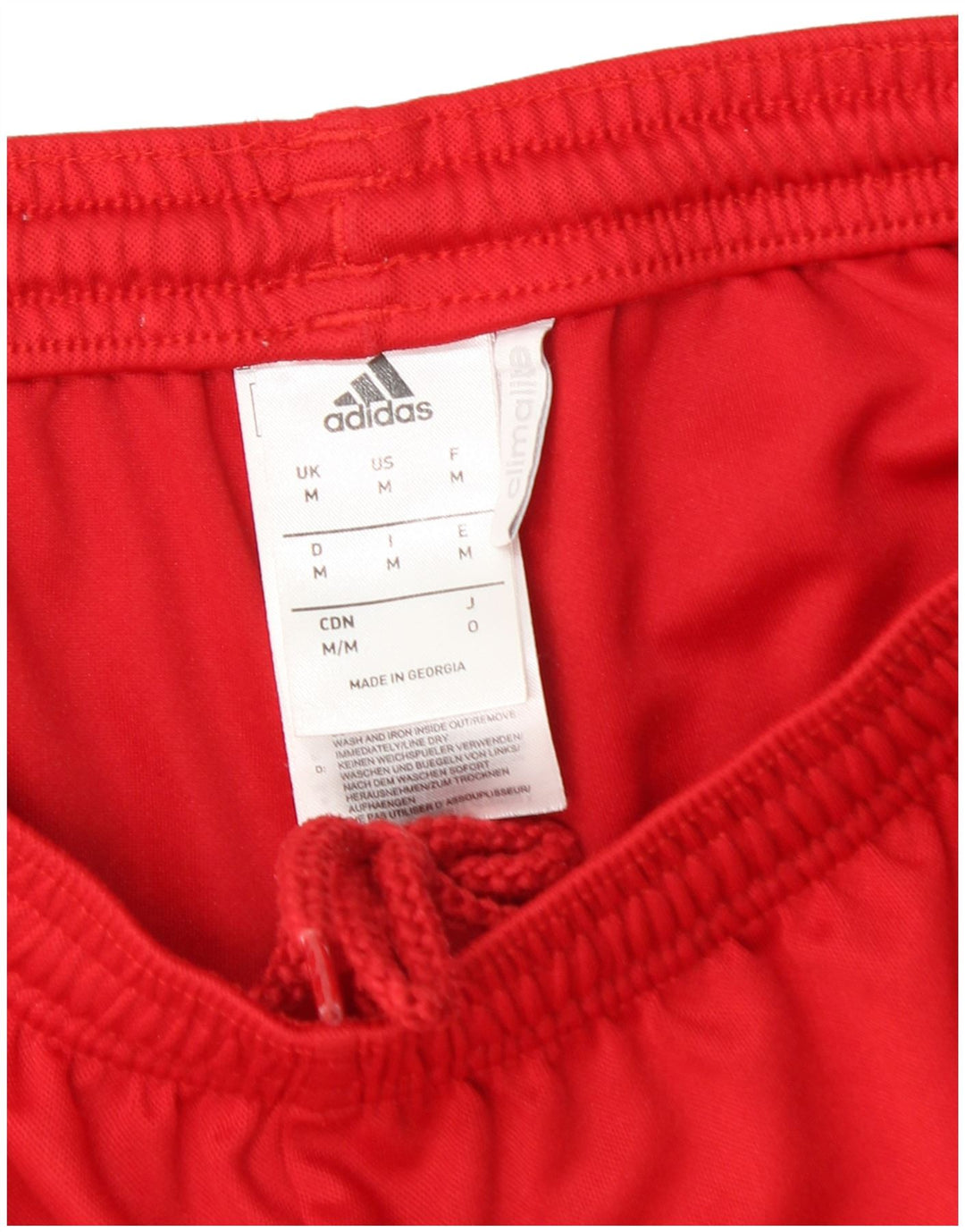Męskie spodenki sportowe Adidas Climalite, średni czerwony poliester