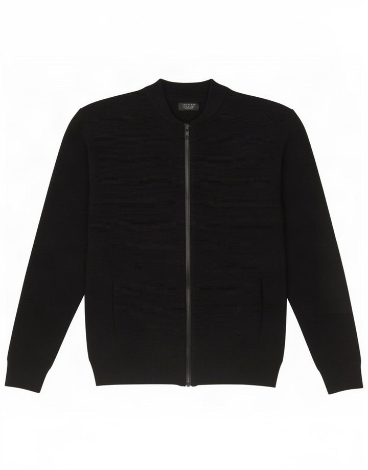 Zara Męski sweter rozpinany, duży, czarny, bawełniany