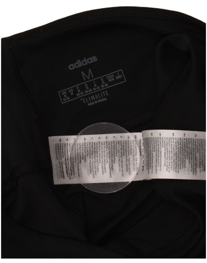 ADIDAS Womens Climalite Leggings UK 12/14 Medium  Black Polyester