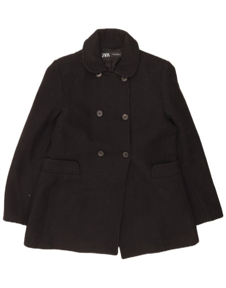 Płaszcz damski Zara Pea Coat UK 18 XL, czarna wełna