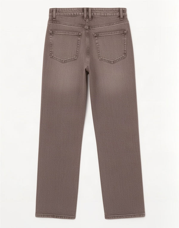 Damskie proste dżinsy Zara z wysokim stanem EU 38 Small W28 L29 szare