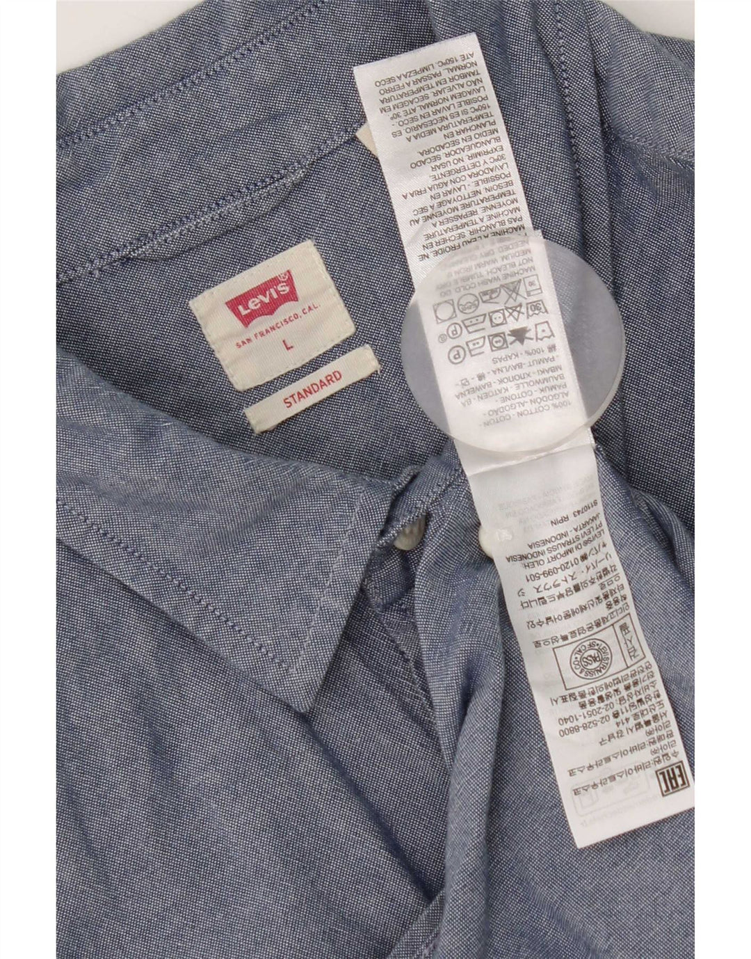 Koszula męska Levi's o standardowym kroju, duża, granatowa, bawełniana