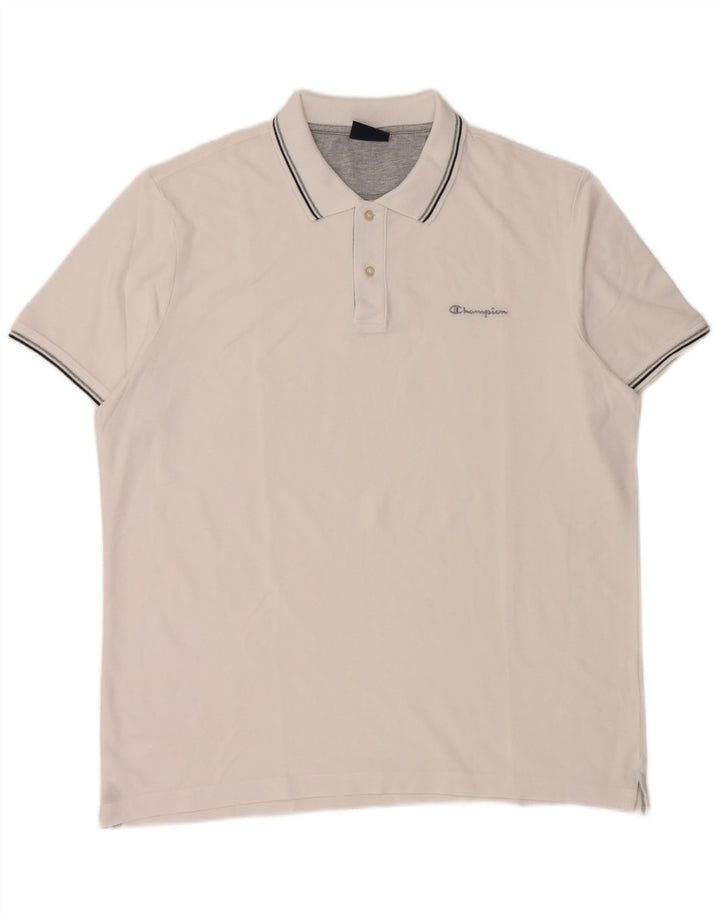 Męska koszulka polo Champion 2XL Biała