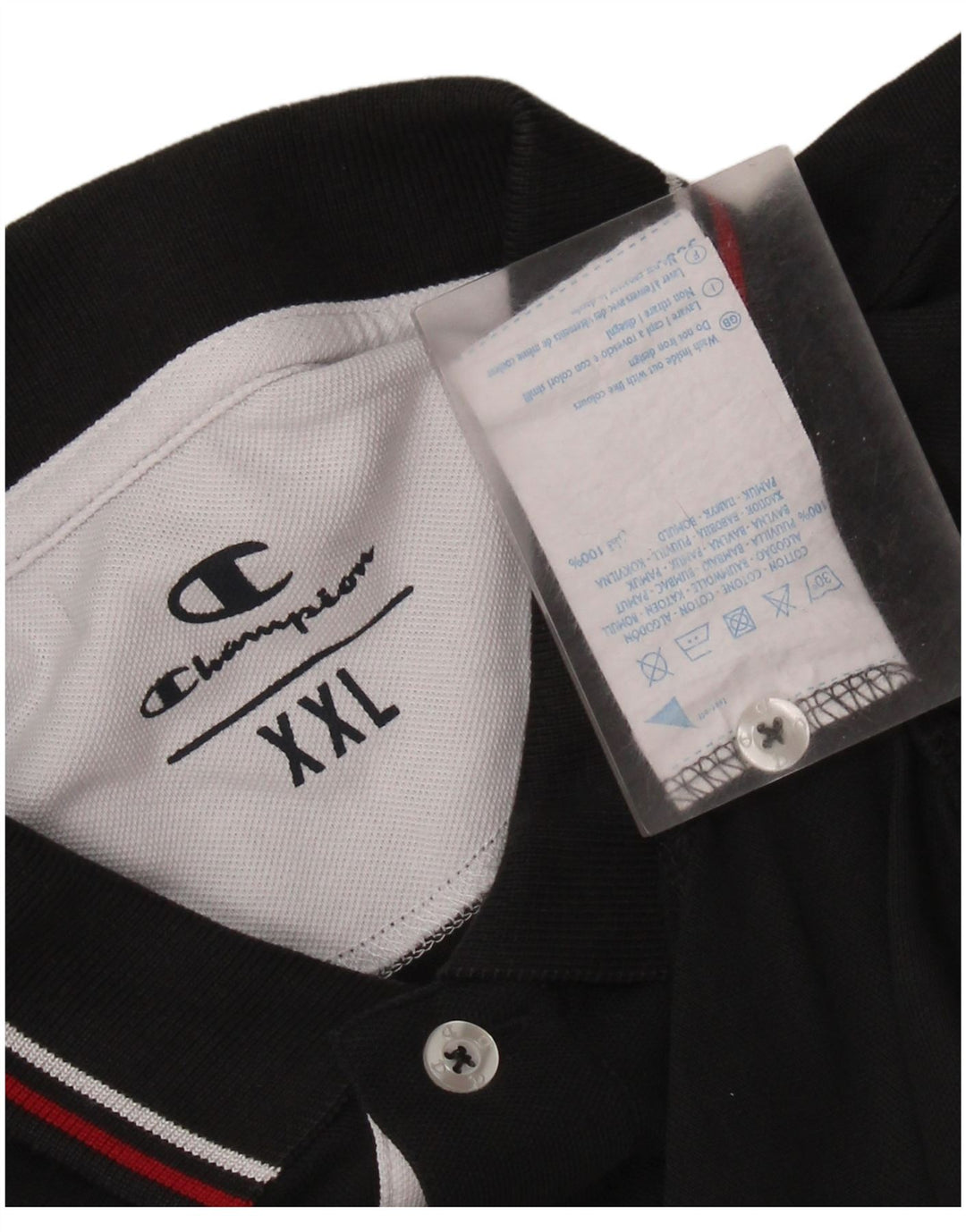 Męska koszulka polo Champion 2XL Czarna, bawełniana