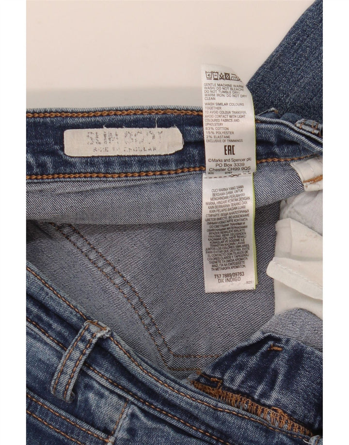 MARKS & SPENCER Damskie jeansy Bootcut o regularnym kroju UK 10 Małe W30 L30 Niebieskie