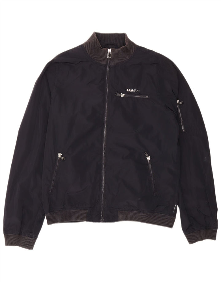 ARMANI JUNIOR Chłopięca kurtka bomberka 15-16 lat Granatowa, poliester