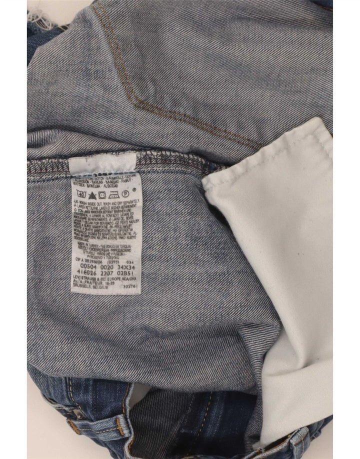 Męskie spodenki jeansowe Levi's 506 Regular W34, duże, niebieskie, bawełniane
