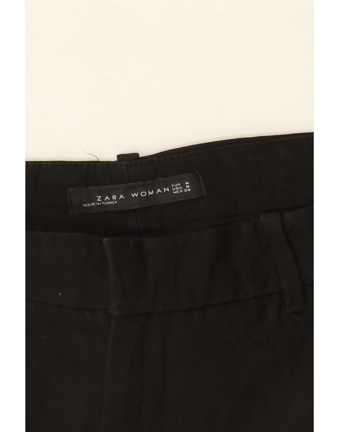 Damskie proste spodnie chino Zara, średnie W28 L27, czarne