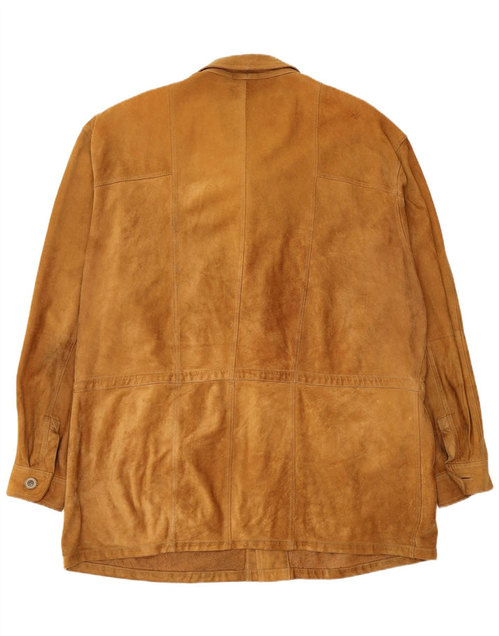 Zamszowy płaszcz męski ASGARD UK 42 XL brązowy