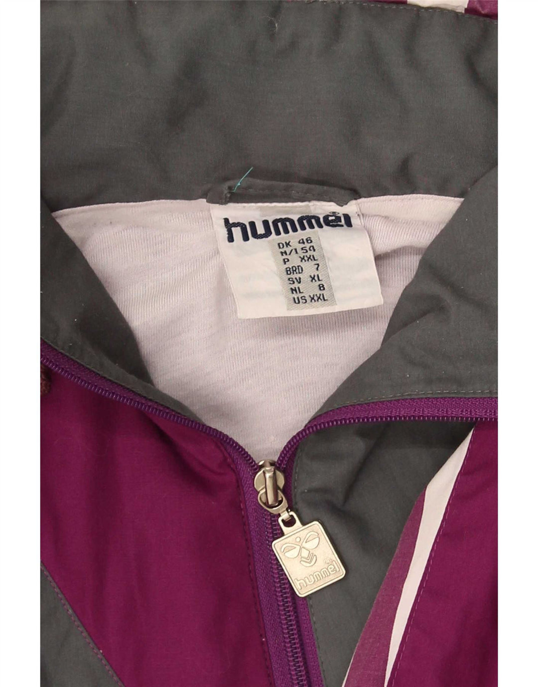 Hummel Męska bluza dresowa z grafiką Top Jacket 2XL Fioletowy blok kolorów