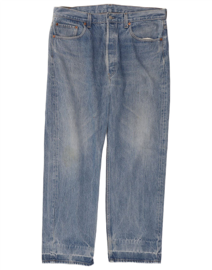 Męskie dżinsy Levi's 501 Straight W38 L29 Niebieskie bawełniane