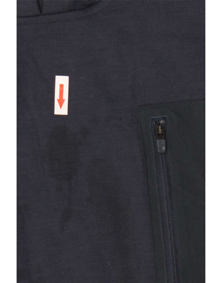 Adidas Męska bluza z kapturem XL granatowa, poliestrowa