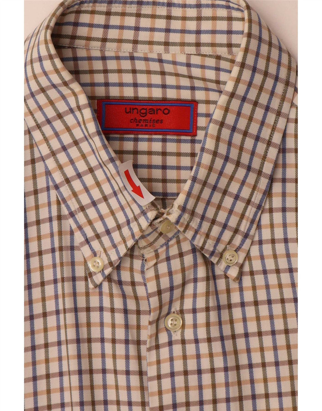 Męska koszula Ungaro Classic Fit XL w beżową kratkę