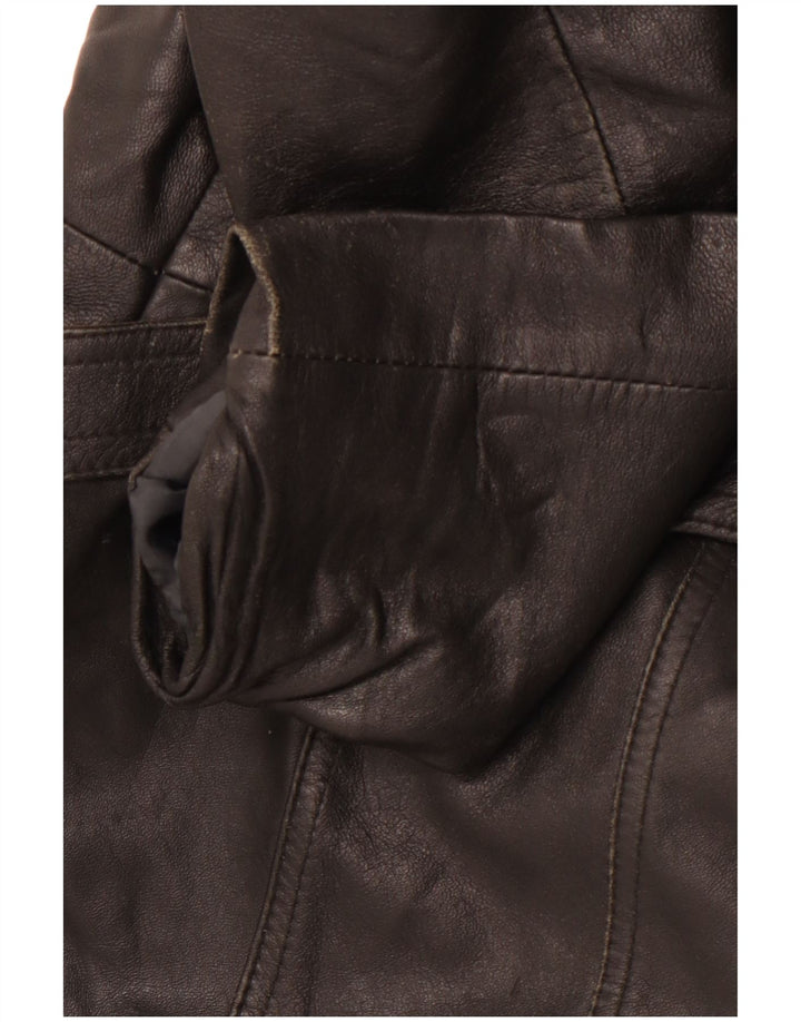 Damski płaszcz skórzany VINTAGE IT 40 Small Black