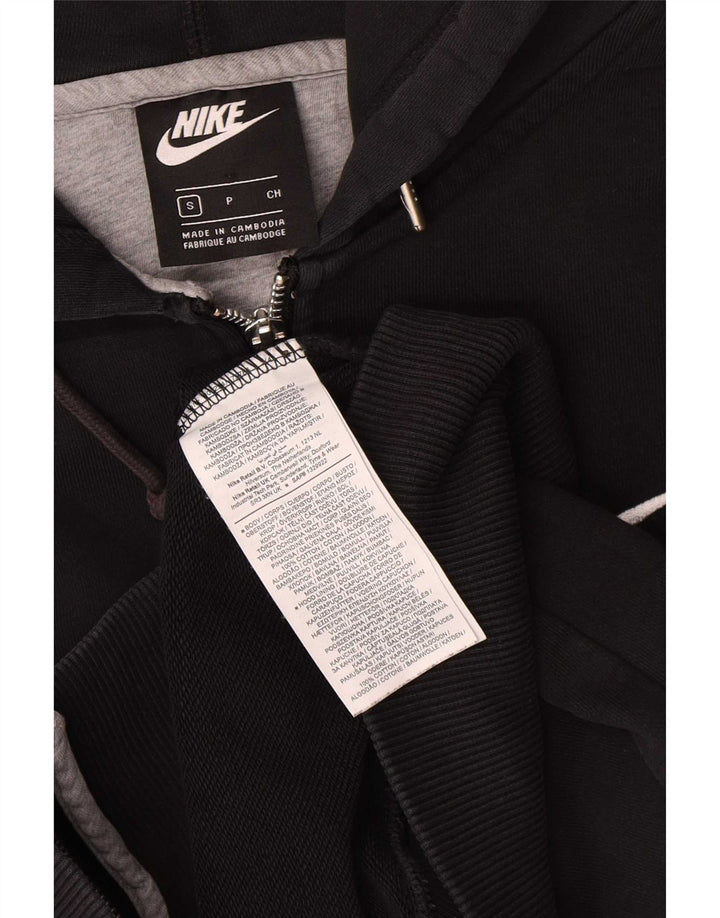 Męski sweter z kapturem i zamkiem błyskawicznym Nike, mały, czarny, bawełniany