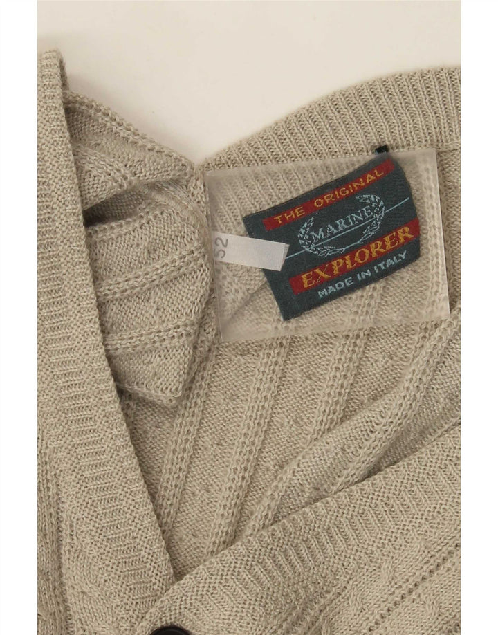 Męski sweter rozpinany Explorer IT 52 Duża beżowa wełna