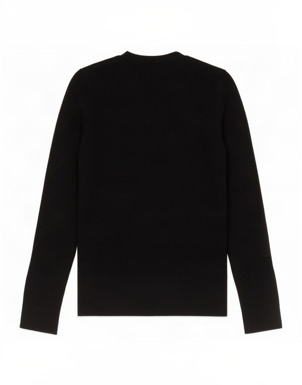Marks & Spencer Damski sweter z okrągłym dekoltem UK 10 Small, czarna wiskoza