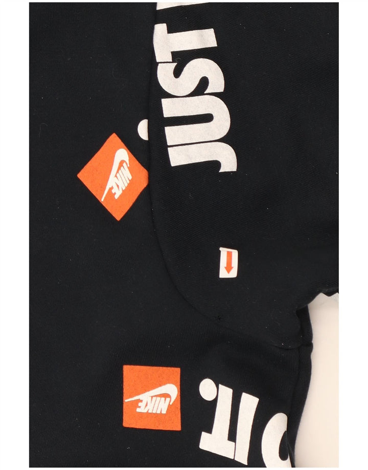 Męska bluza z grafiką NIKE, mała, granatowa, bawełniana