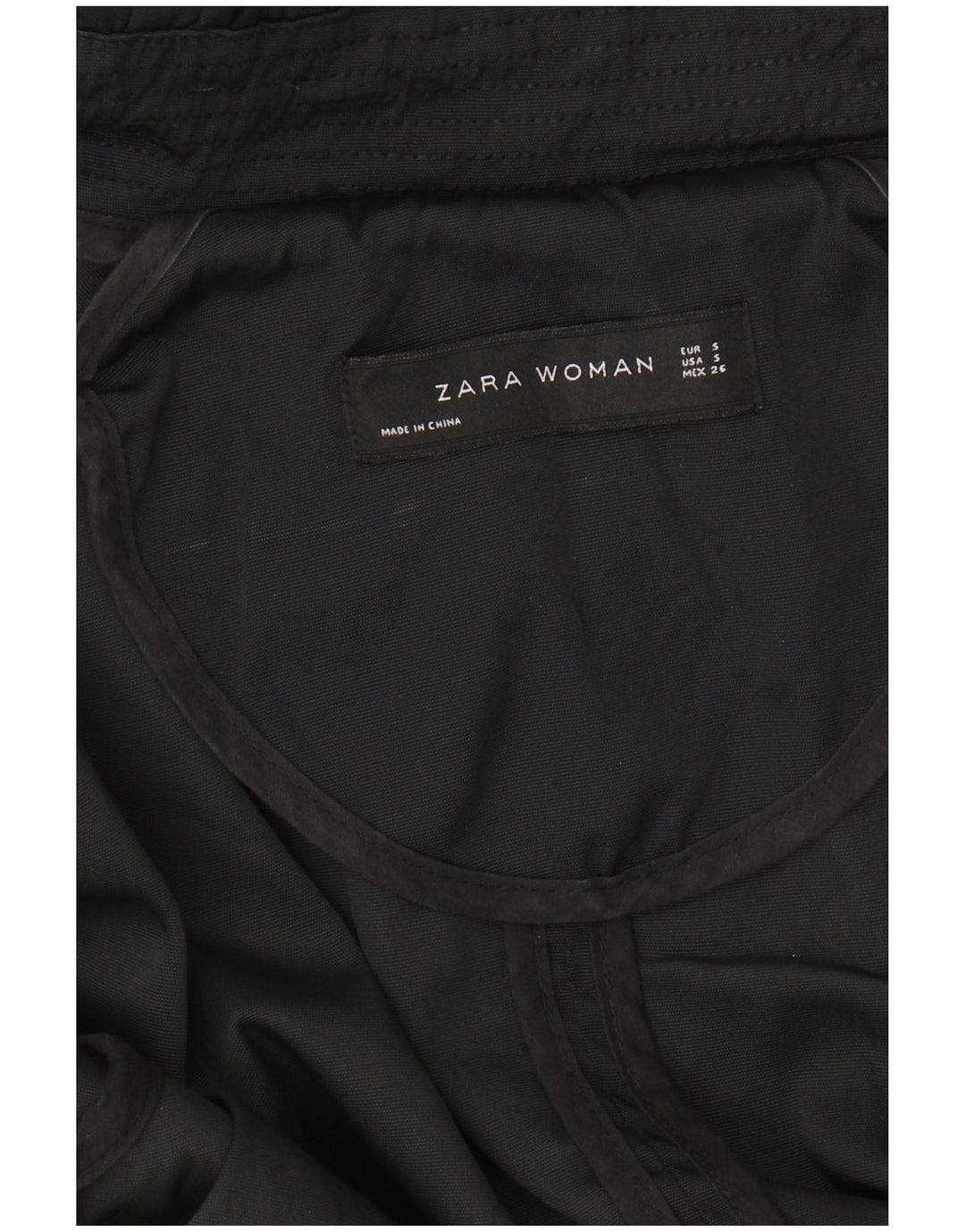 Damska kurtka typu parka oversize ZARA z kapturem UK 10, mała czarna