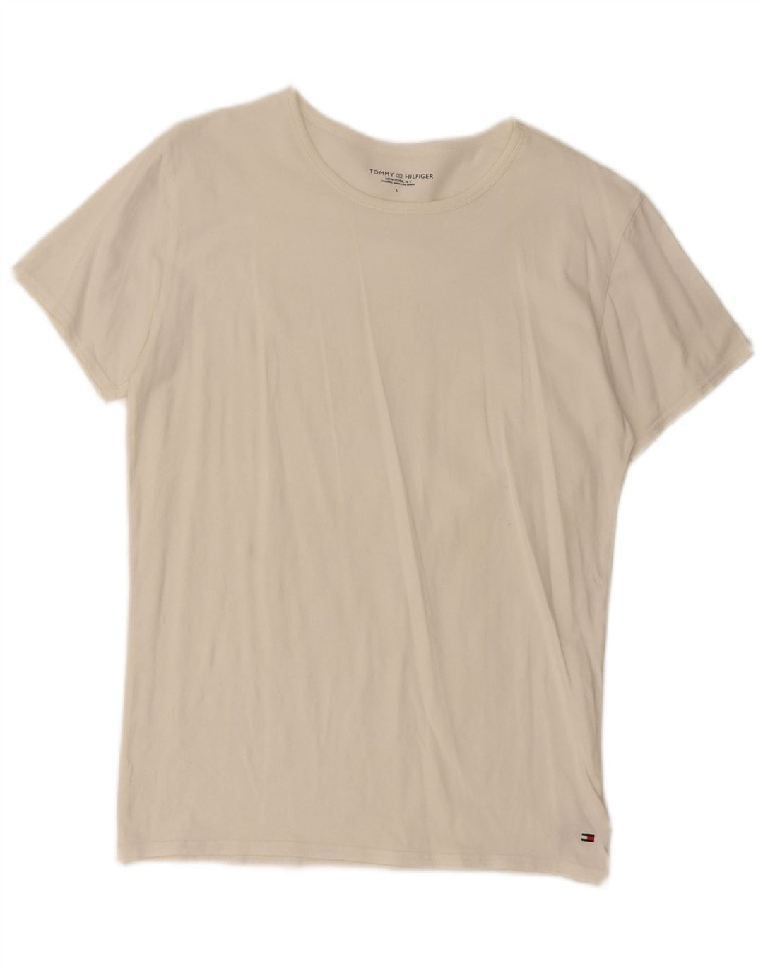 T-shirt męski Tommy Hilfiger, duży, biały, bawełniany
