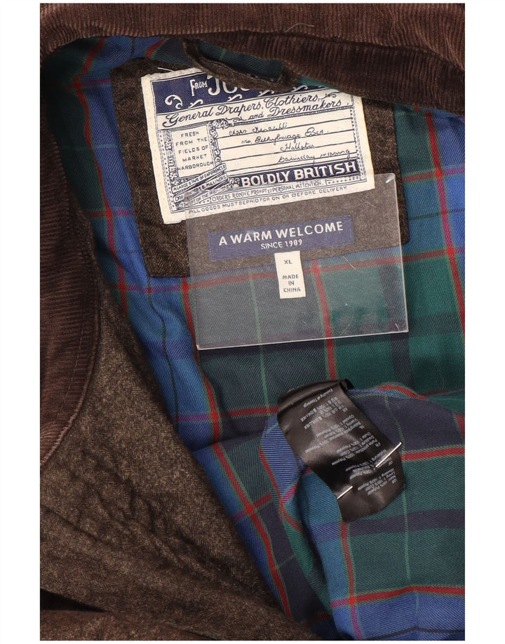 Męska pikowana kurtka Joules UK 42 XL, brązowa, poliester