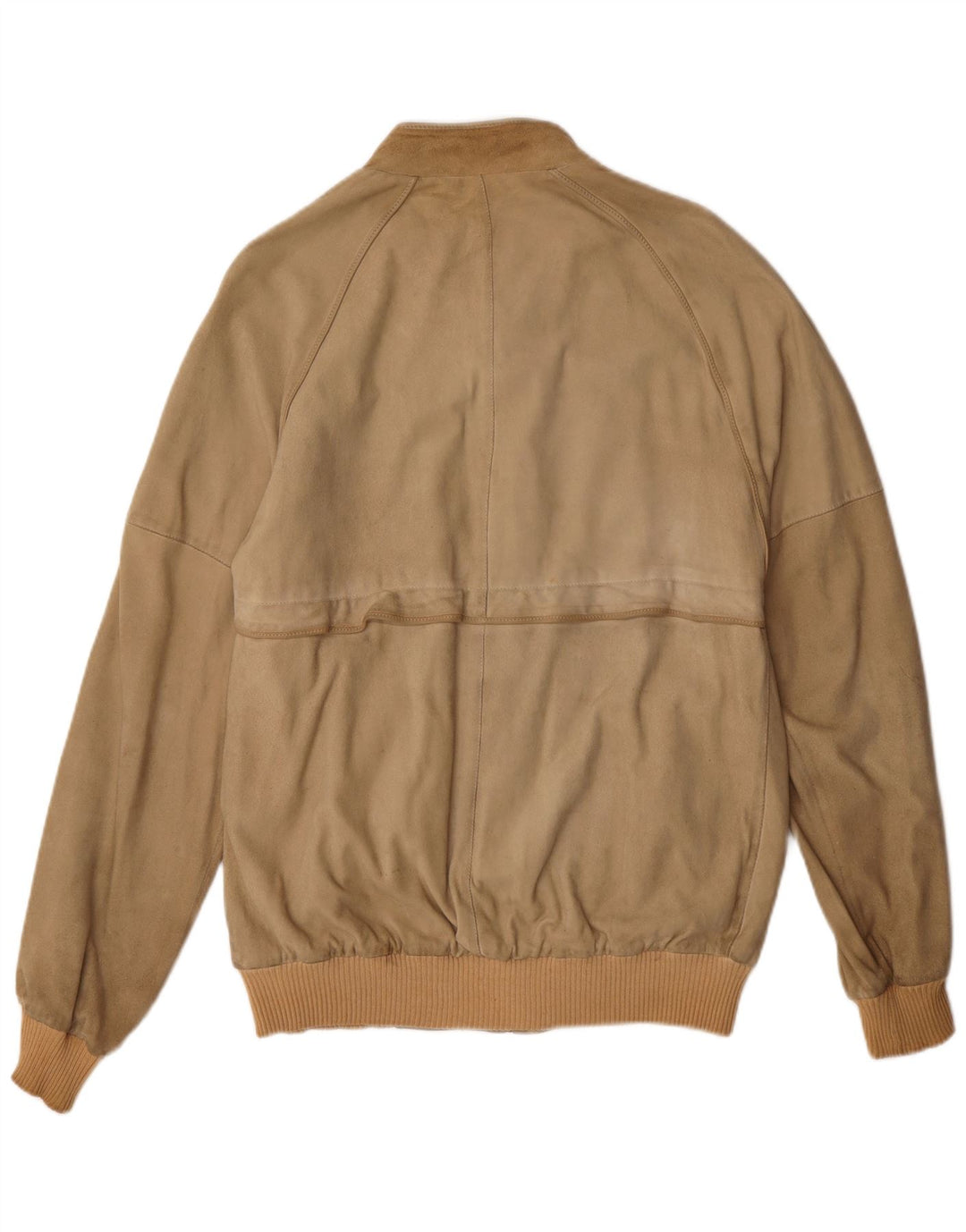 Męska zamszowa kurtka bomber w stylu vintage IT 52 XL, brązowa bawełna