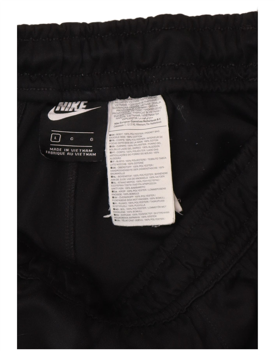 Męskie spodnie dresowe Nike Graphic, duże, czarne, poliestrowe