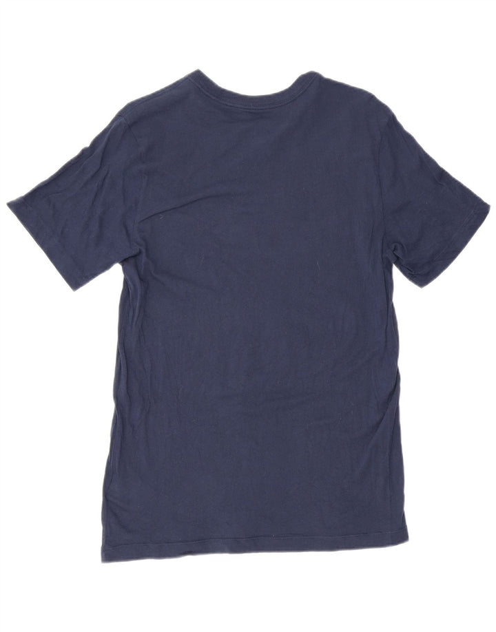 Męski T-shirt z grafiką Nike, mały, granatowy, bawełniany