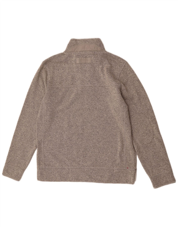 Męski sweter męski FAT FACE zapinany na guziki, duży, szary, nakrapiany