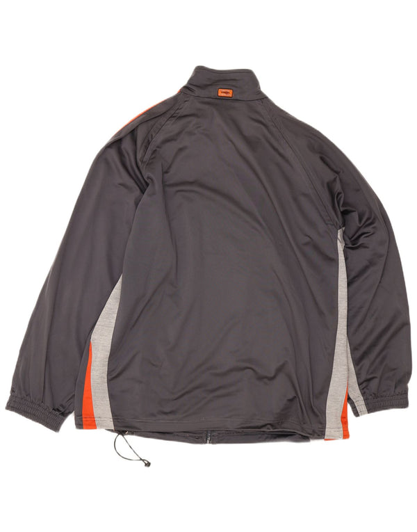 Męska kurtka dresowa Diadora UK 46 2XL Szary poliester z blokami kolorów