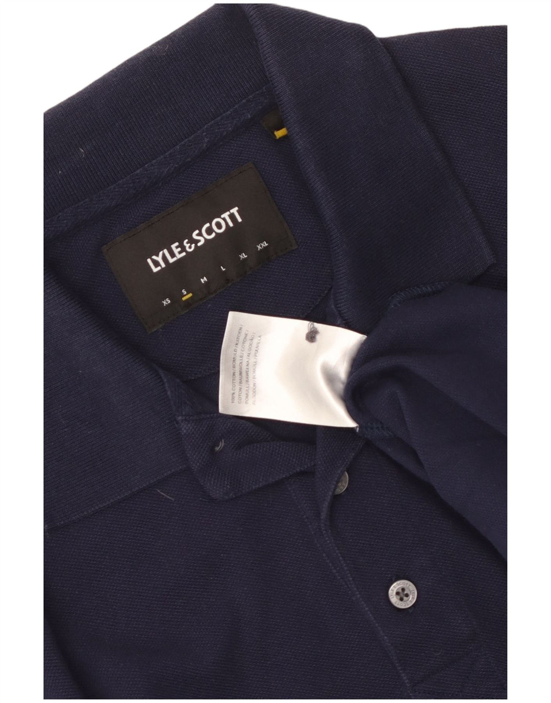 Męska koszulka polo Lyle & Scott, mała, granatowa, bawełniana