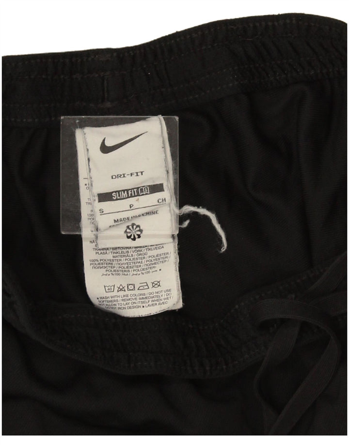 Męskie spodnie dresowe Nike Dri Fit Slim, mały, czarny poliester z blokami kolorów