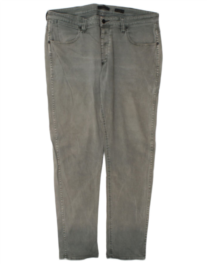 Męskie zwężane jeansy Wrangler W36 L30, szara bawełna