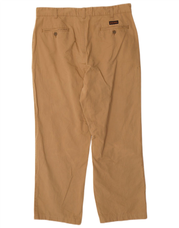 WOOLRICH Męskie proste spodnie Chino W36 L28 Beżowa bawełna
