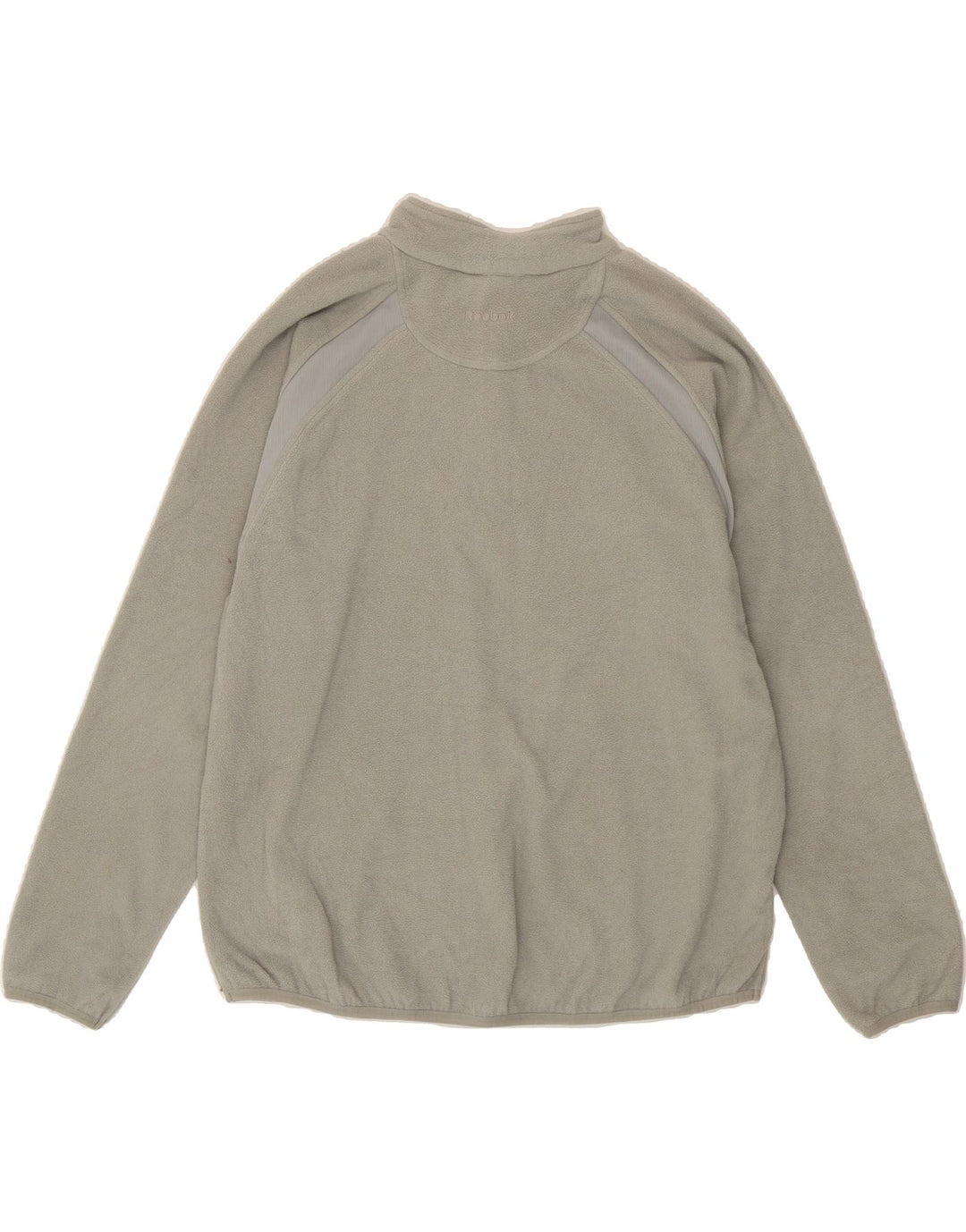 REEBOK Mens Zip Neck Fleece Jumper Large Grey Polyester Vintage Reebok and Second-Hand Reebok from Messina Hembry 